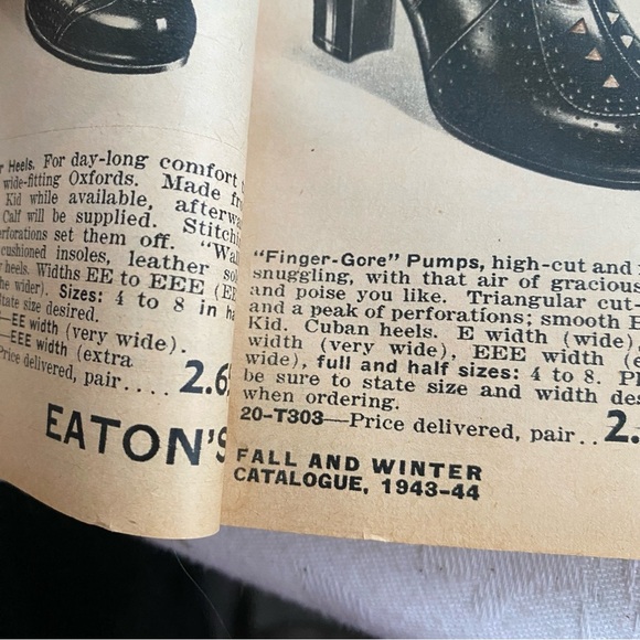 Vintage 1940s Black Leather Granny Shoe NOS Size 8 - Picture 16 of 17